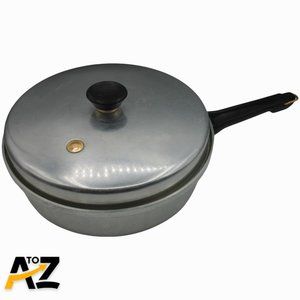 Vintage Mirro Aluminum 10" Pan With Cover W/release Valve 1250M